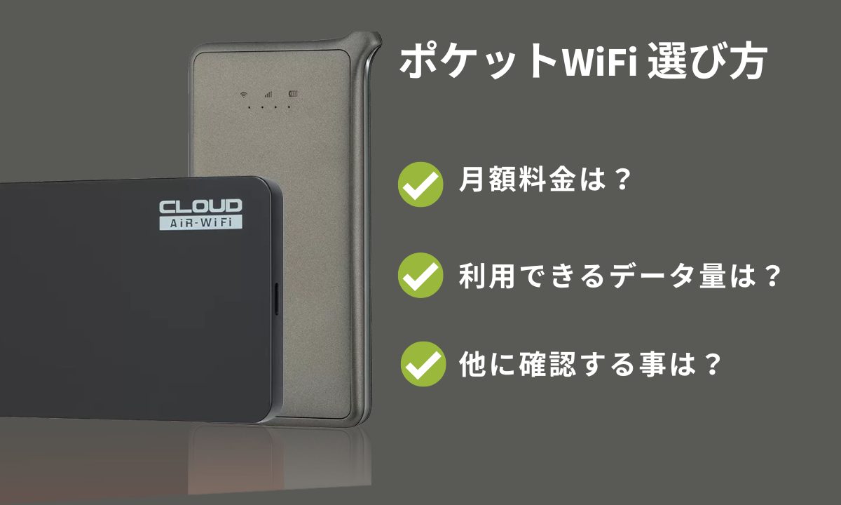 ポケットWiFi 選び方