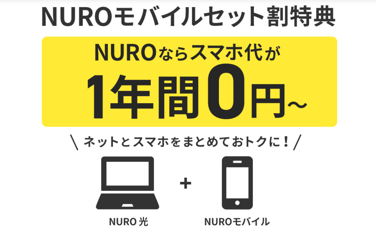 NURO光とNUROモバイルのセット割