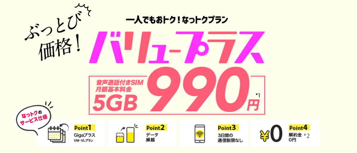 NUROモバイルの料金プラン