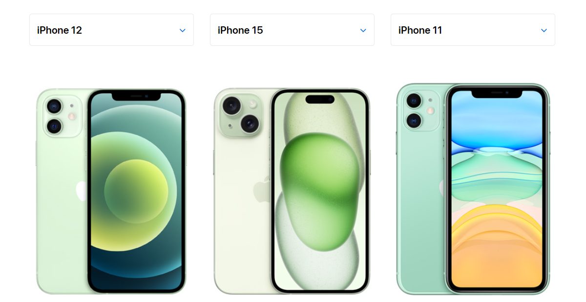 iphone15 カラー　グリーン　比較