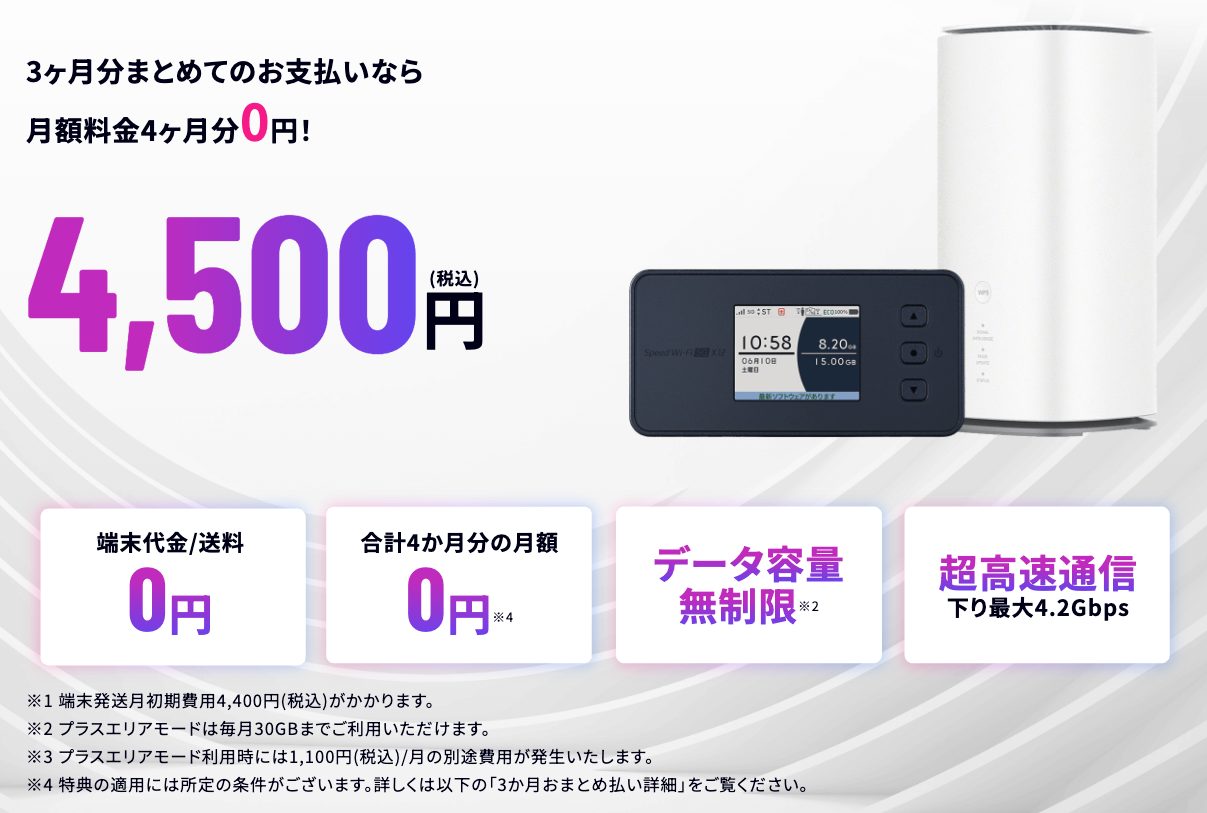 5G CONNECTの料金