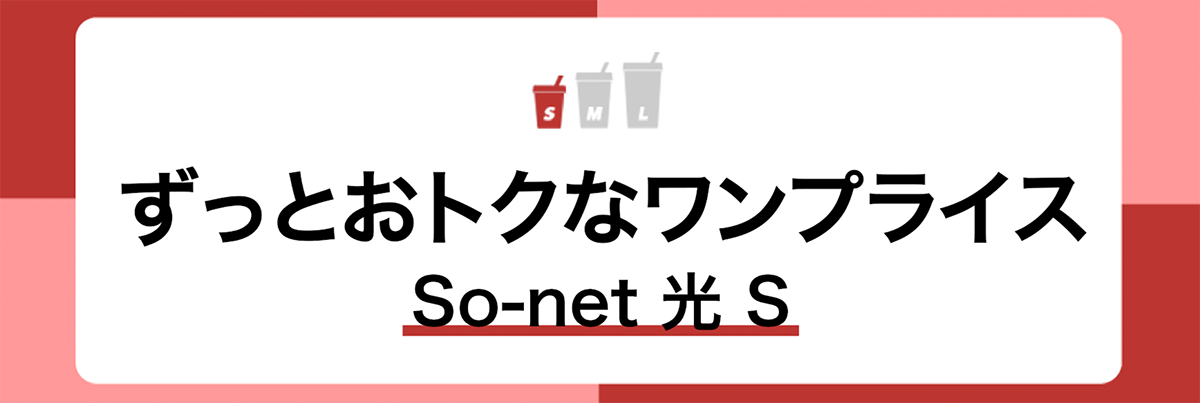 価格もスペックも、あなたにちょうどいいインターネット So-net 光 S | So-net