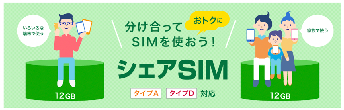 シェアSIM ｜データシェアならBIGLOBEモバイル