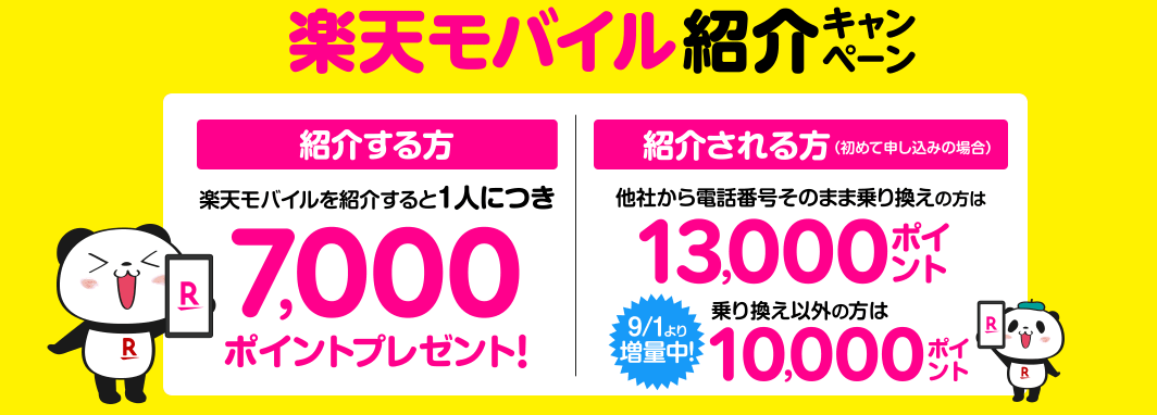 楽天モバイル紹介キャンペーン
