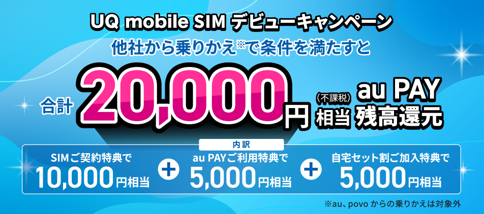 UQモバイルSIMデビューキャンペーン