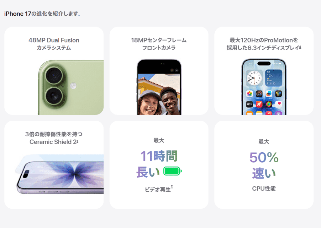 iPhone17機能