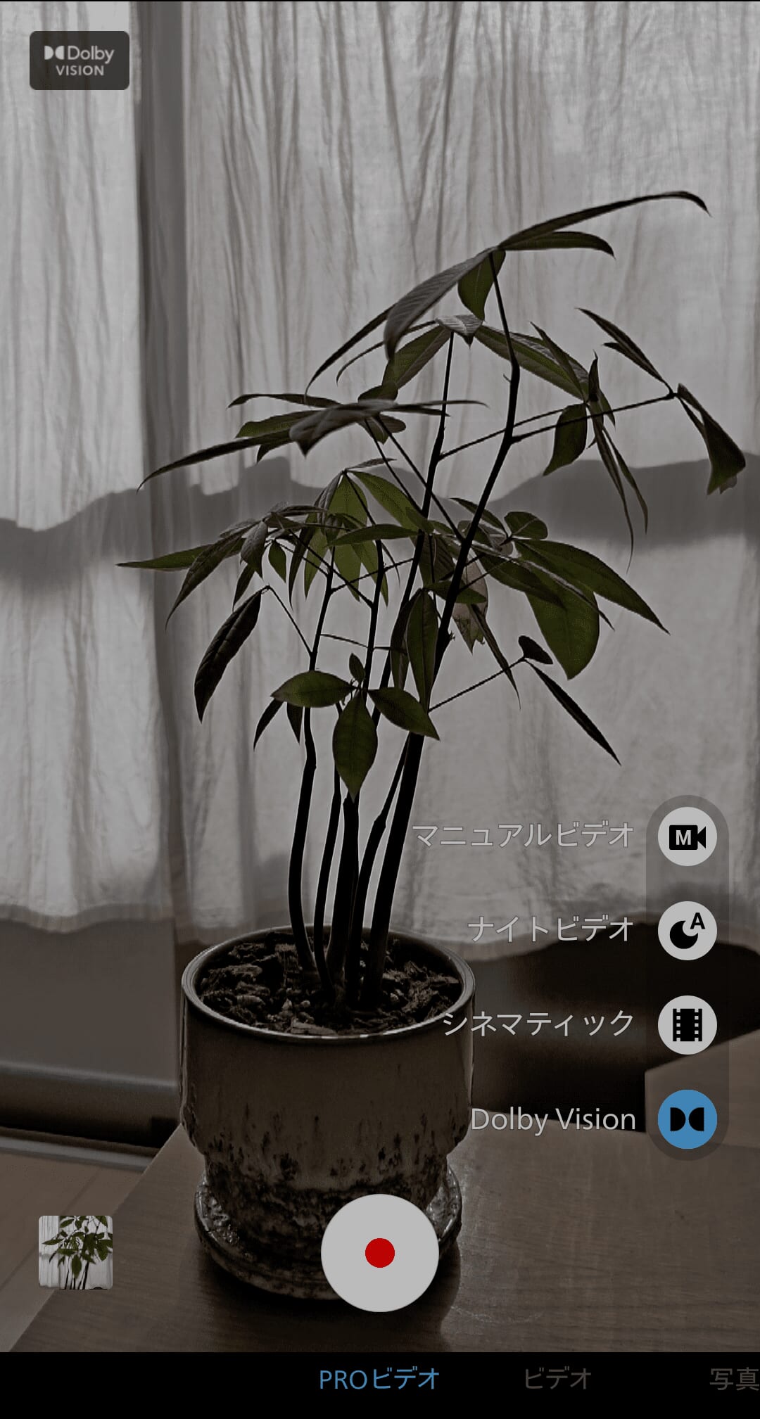 AQUOS R10動画撮影画面