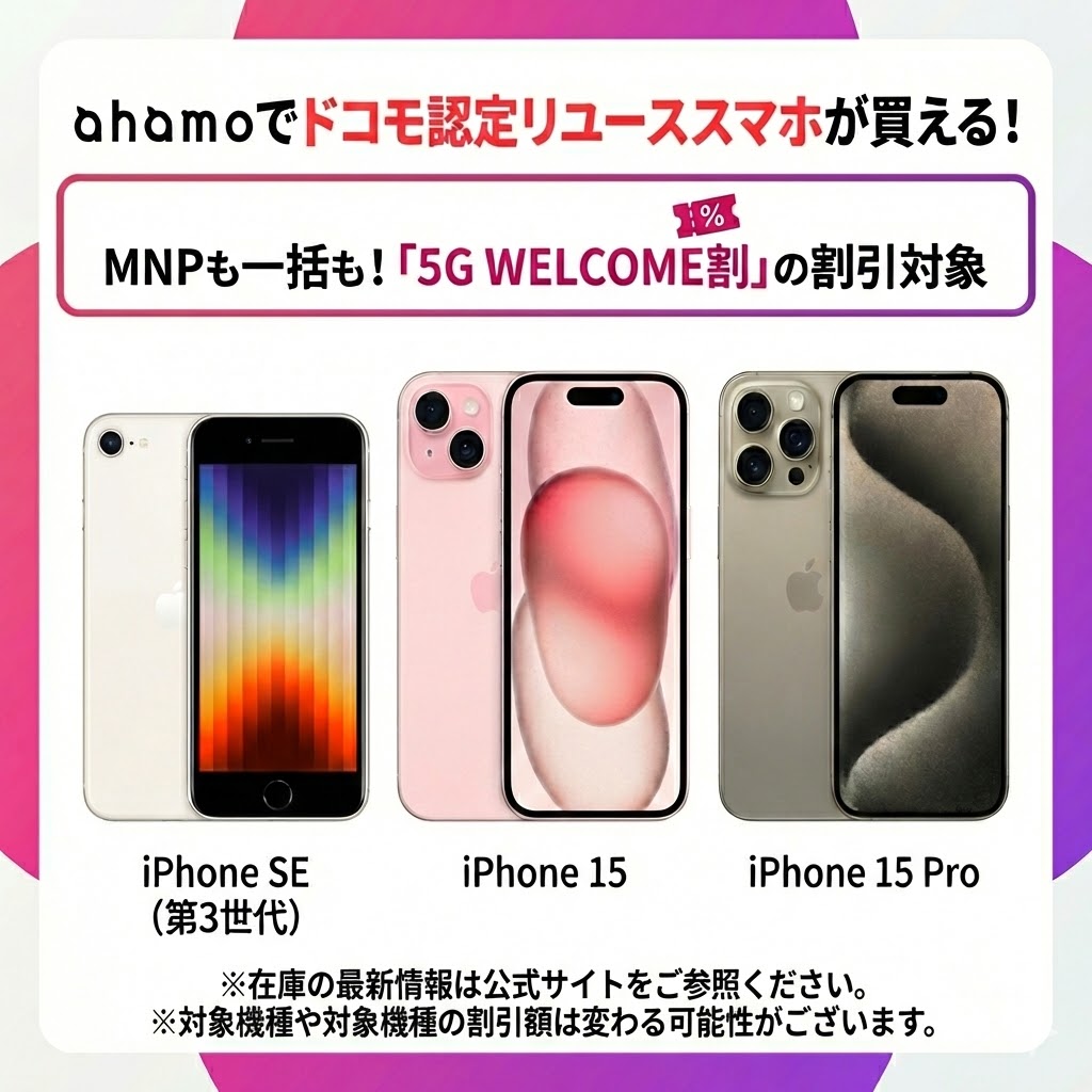 ahamoのドコモ認定リユーススマホ