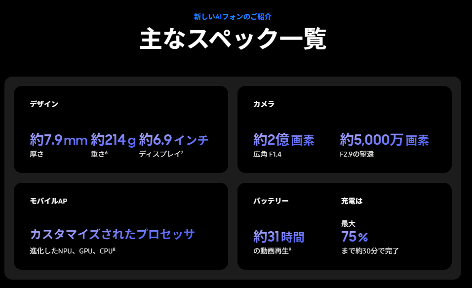 galaxys26ultraのスペック