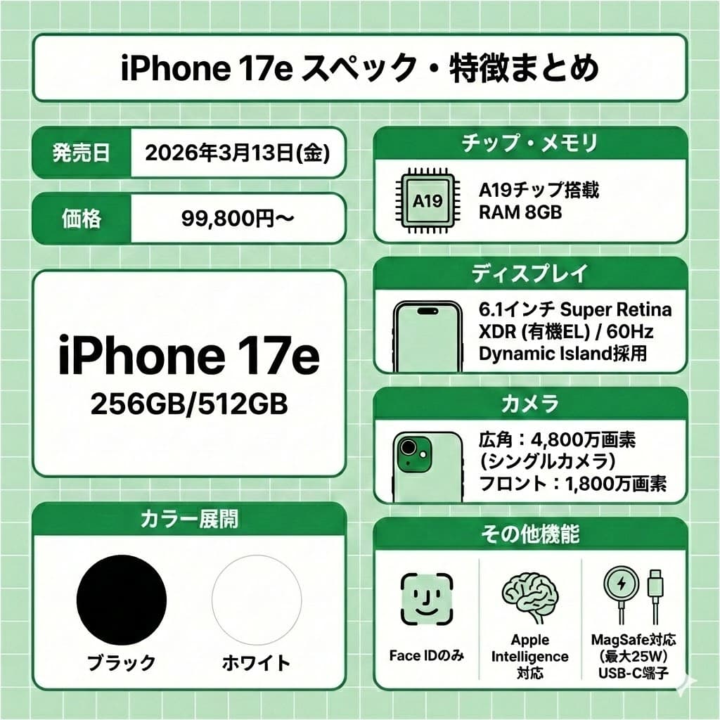 iPhone17e情報まとめ