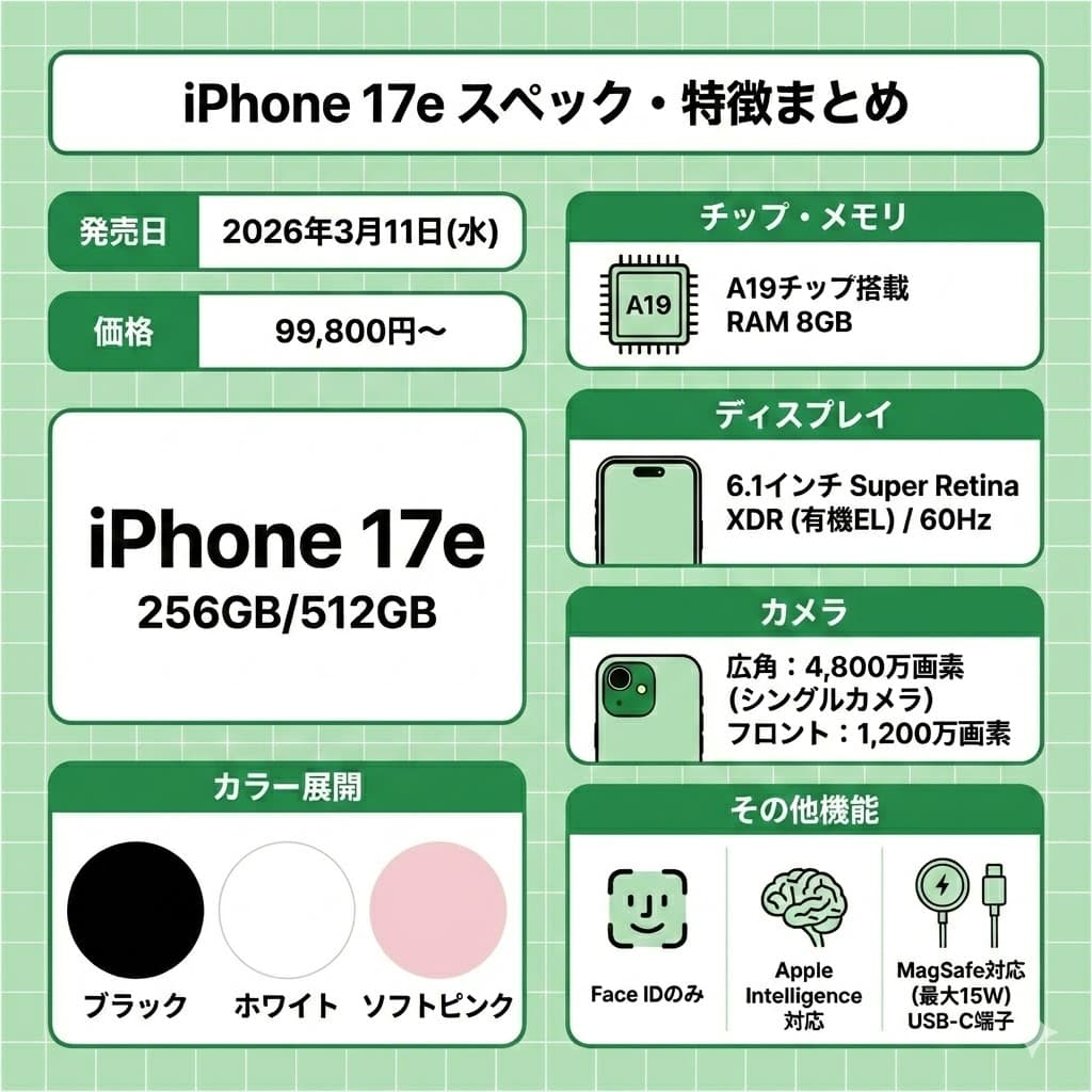 iPhone17e情報まとめ